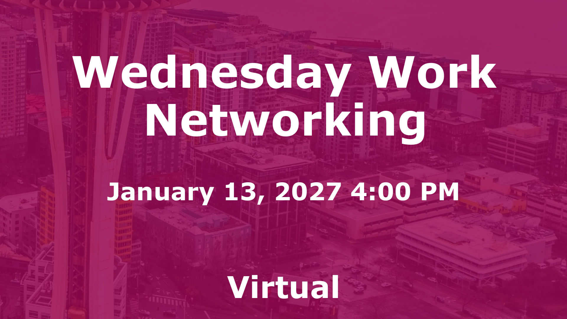 Wednesday Work Networking event image